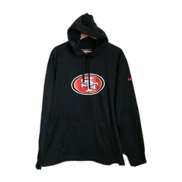 Nike San Francisco 49ers Hoodie Men’s XXL Black Pullover NFL Football ThermaFit - Picture 1 of 7